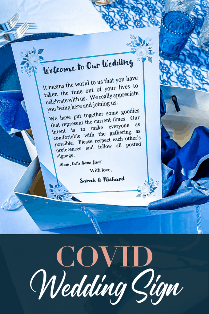 COVID wedding sign