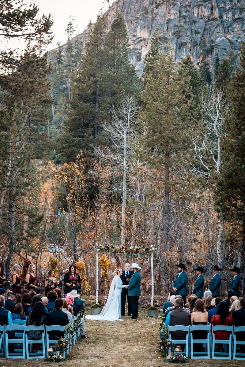 Wedding ceremony in Squaw Valley 