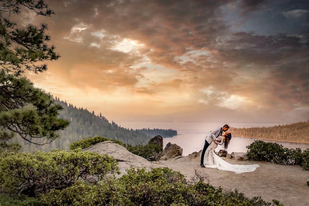 Wedding on top of Lake Tahoe